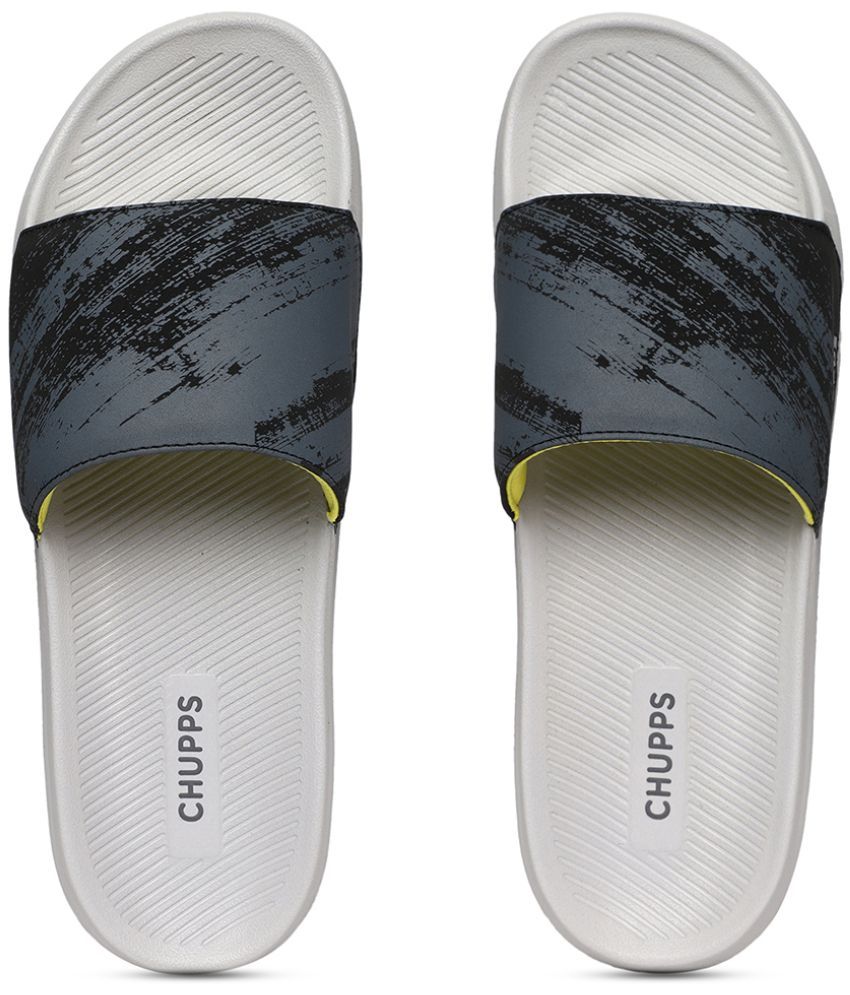     			CHUPPS Dark Grey Men's Slide Flip Flop