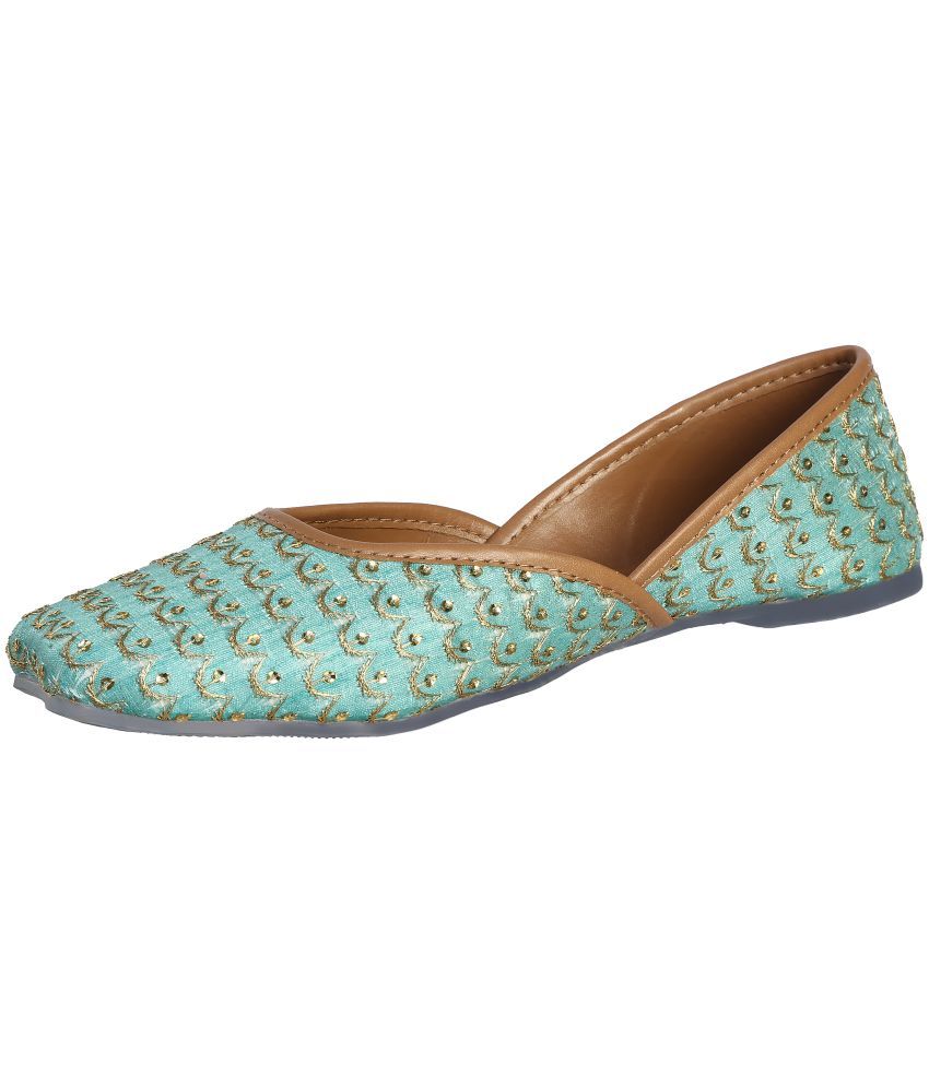     			Catbird Sea Green Women's Juttis