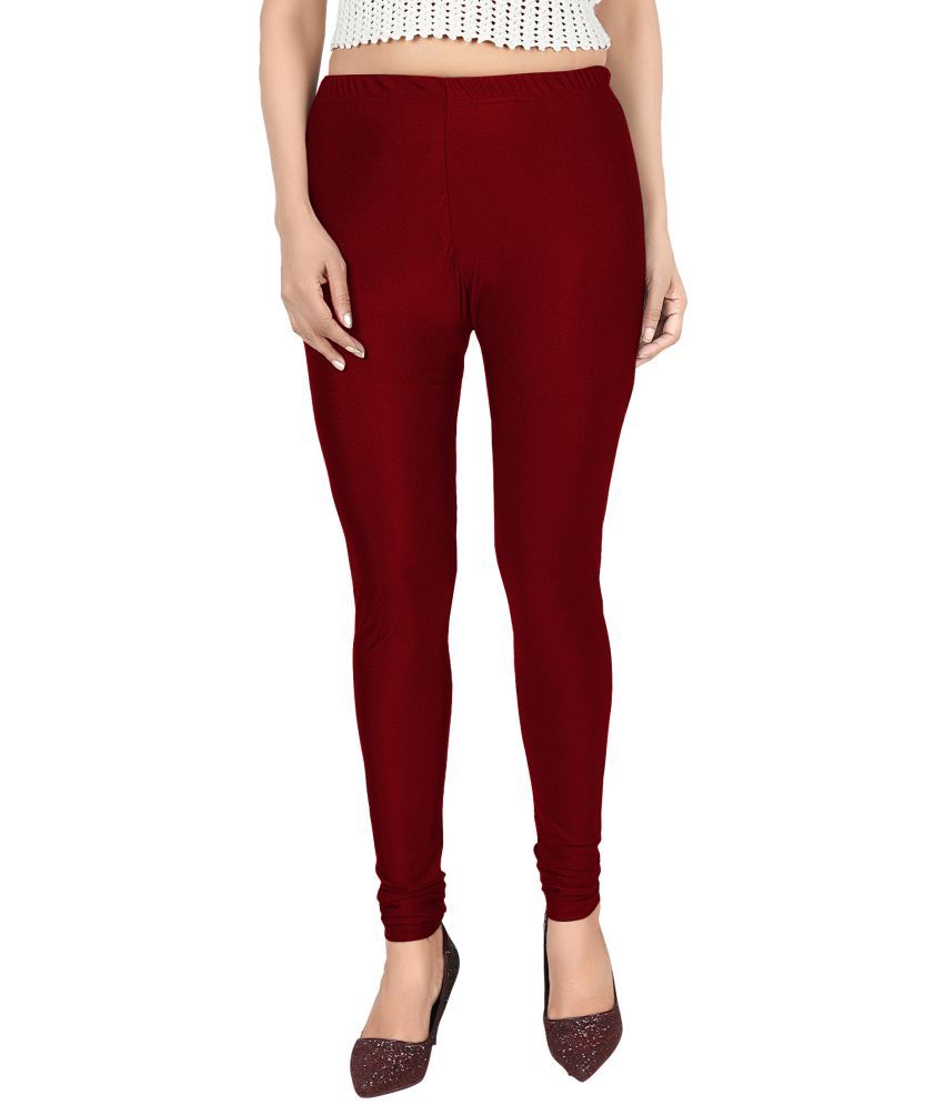     			Colorscube - Maroon Lycra Women's Churidar ( Pack of 1 )