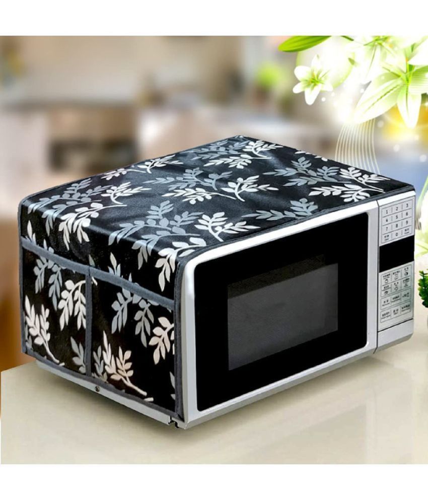     			Crosmo Single Polyester Black Microwave Oven Cover -