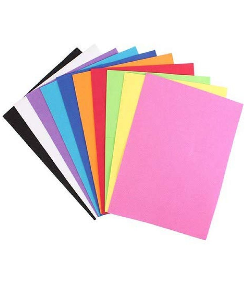     			ECLET A3 100 pcs Color Sheets (10 Colours x 10 Sheets Each) Double-Sided Multicolor Fluorescent Neon Craft 120 GSM Pastel Sheet for Greeting Cards, Art & Craft