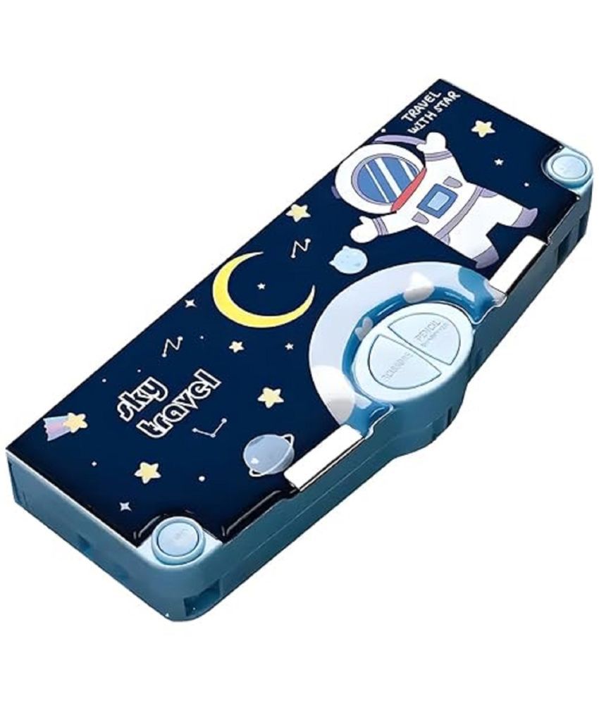     			FEDIFU  Adventure Pencil Box for Boys and Girls - Space Theme, Pop-Up Buttons, Multifunctional, Magnetic - Ideal School Stationery Organizer for Kids