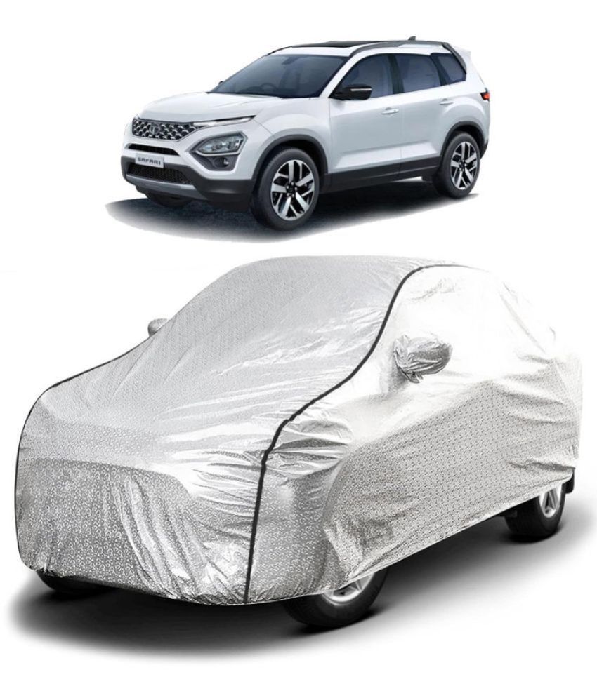     			GOLDKARTZ Car Body Cover for Tata Safari With Mirror Pocket ( Pack of 1 ) , Silver