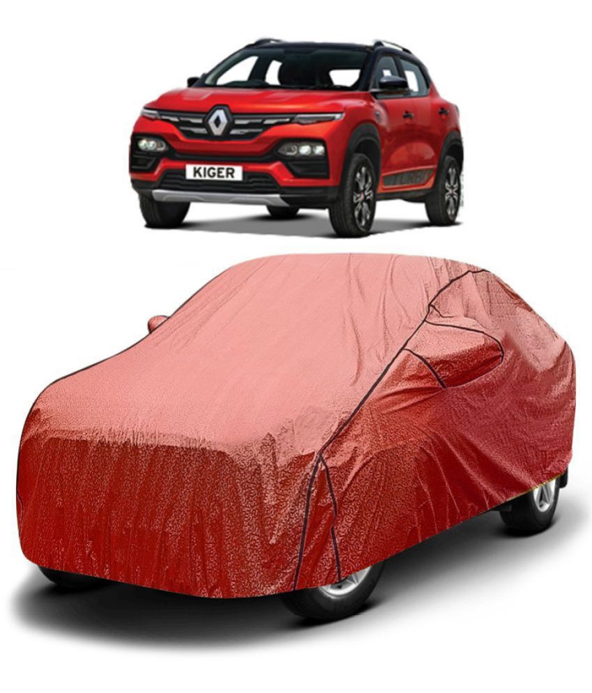     			GOLDKARTZ Car Body Cover for Renault All Car Models With Mirror Pocket ( Pack of 1 ) , Red