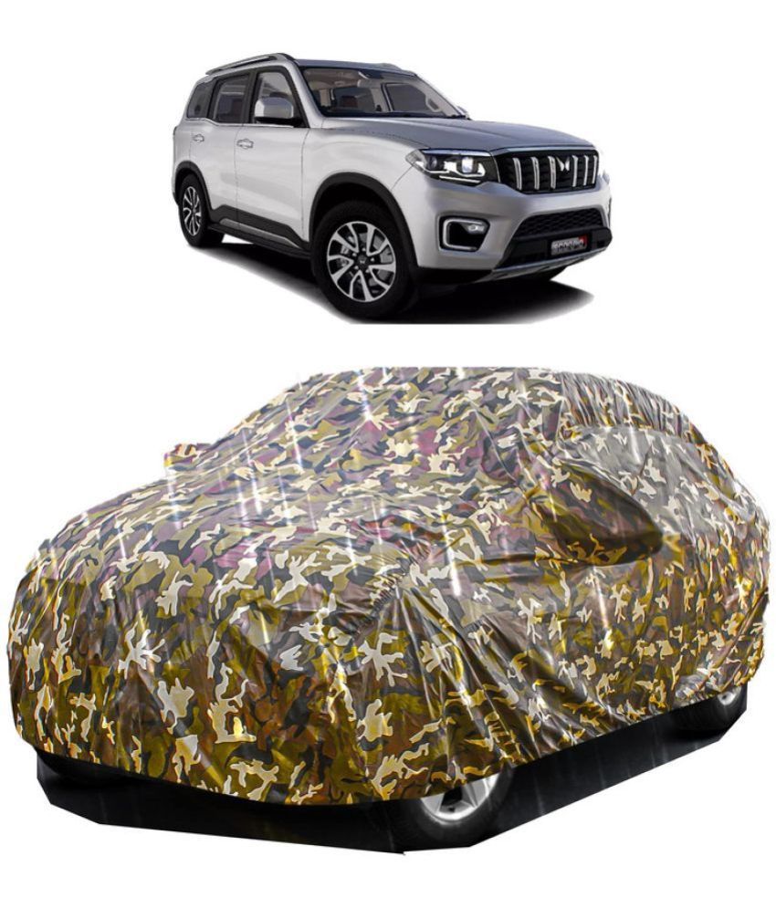     			GOLDKARTZ Car Body Cover for Mahindra Scorpio With Mirror Pocket ( Pack of 1 ) , Multicolour