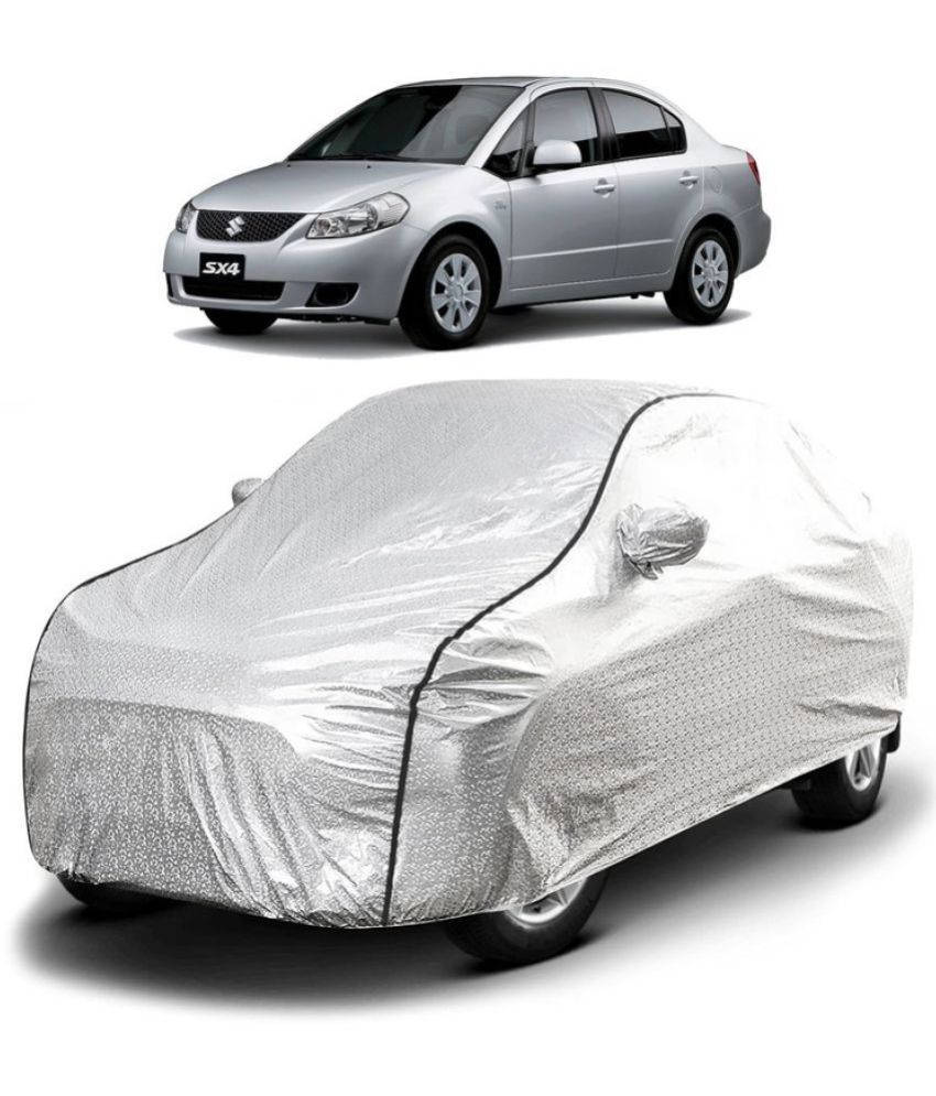     			GOLDKARTZ Car Body Cover for Maruti Suzuki SX4 With Mirror Pocket ( Pack of 1 ) , Silver