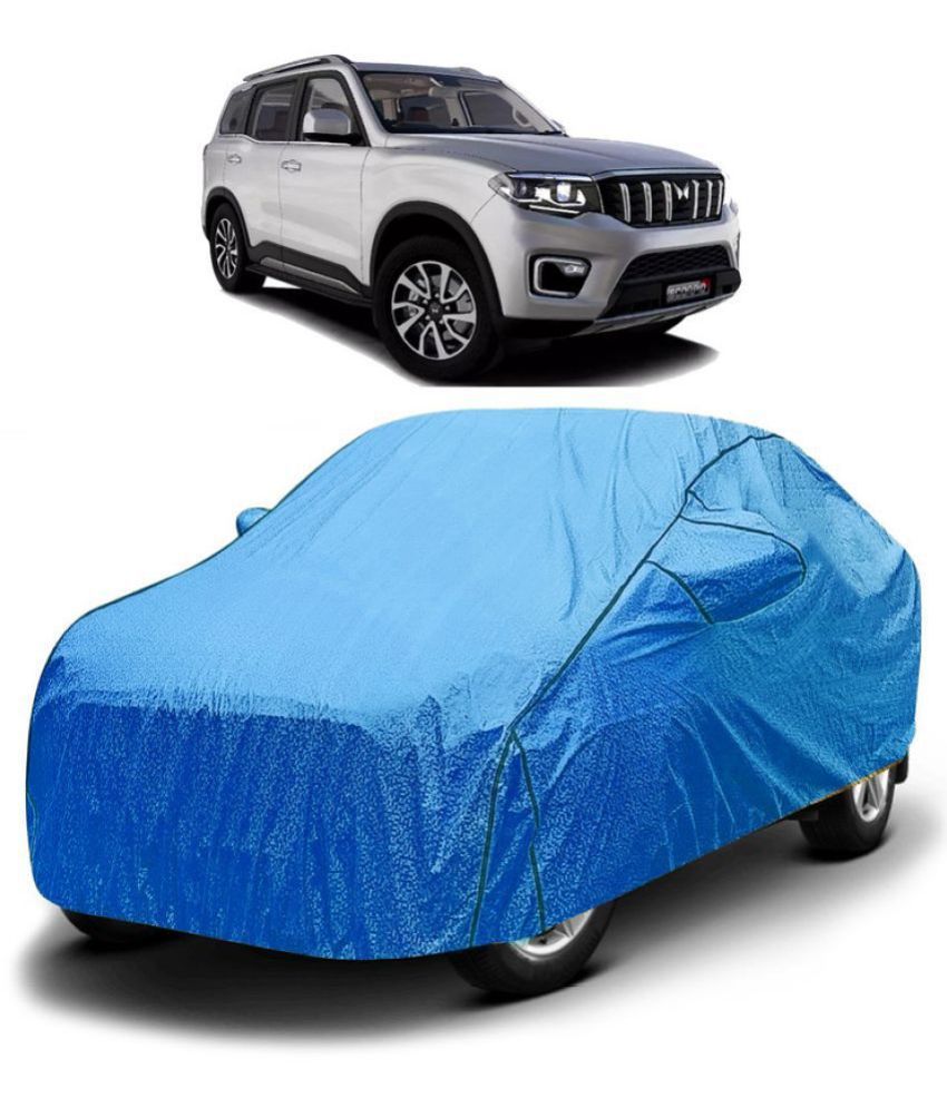     			GOLDKARTZ Car Body Cover for Mahindra Scorpio With Mirror Pocket ( Pack of 1 ) , Blue