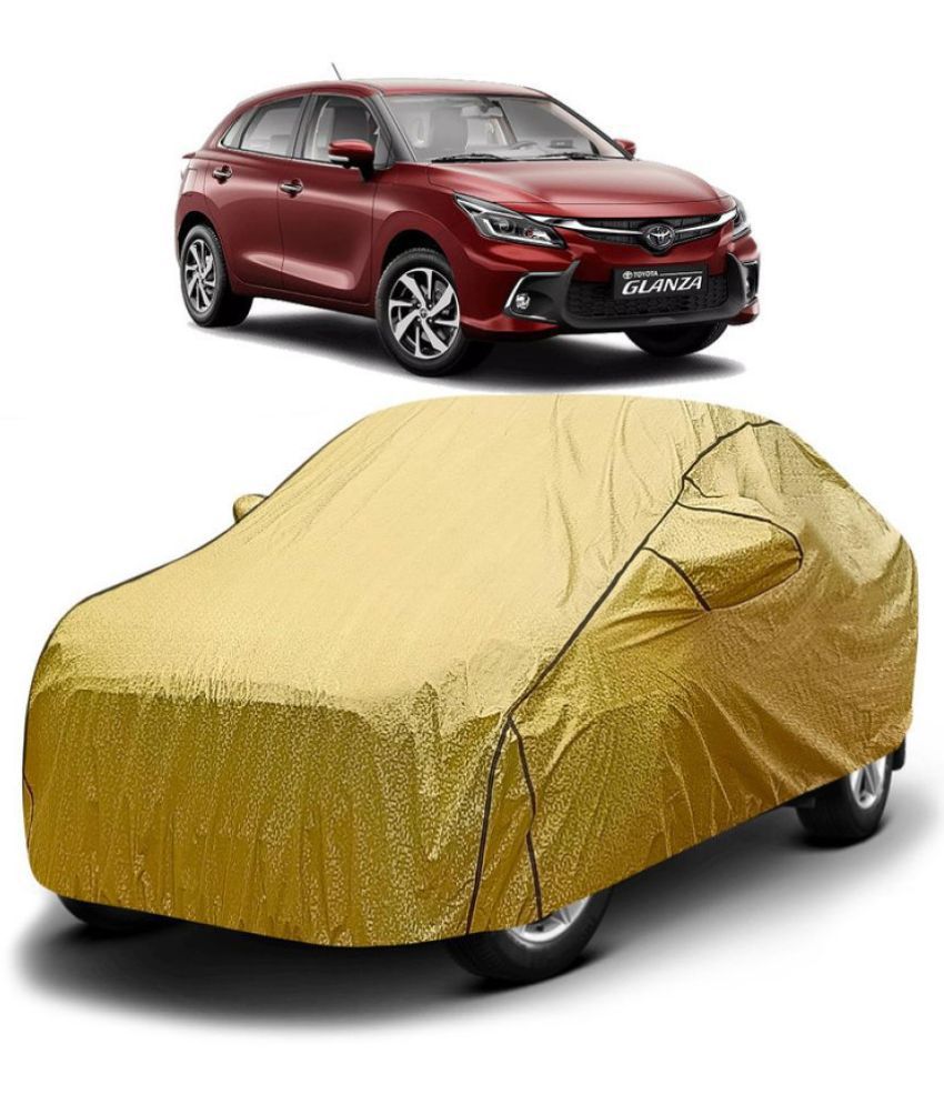     			GOLDKARTZ Car Body Cover for Toyota All Car Models With Mirror Pocket ( Pack of 1 ) , Golden