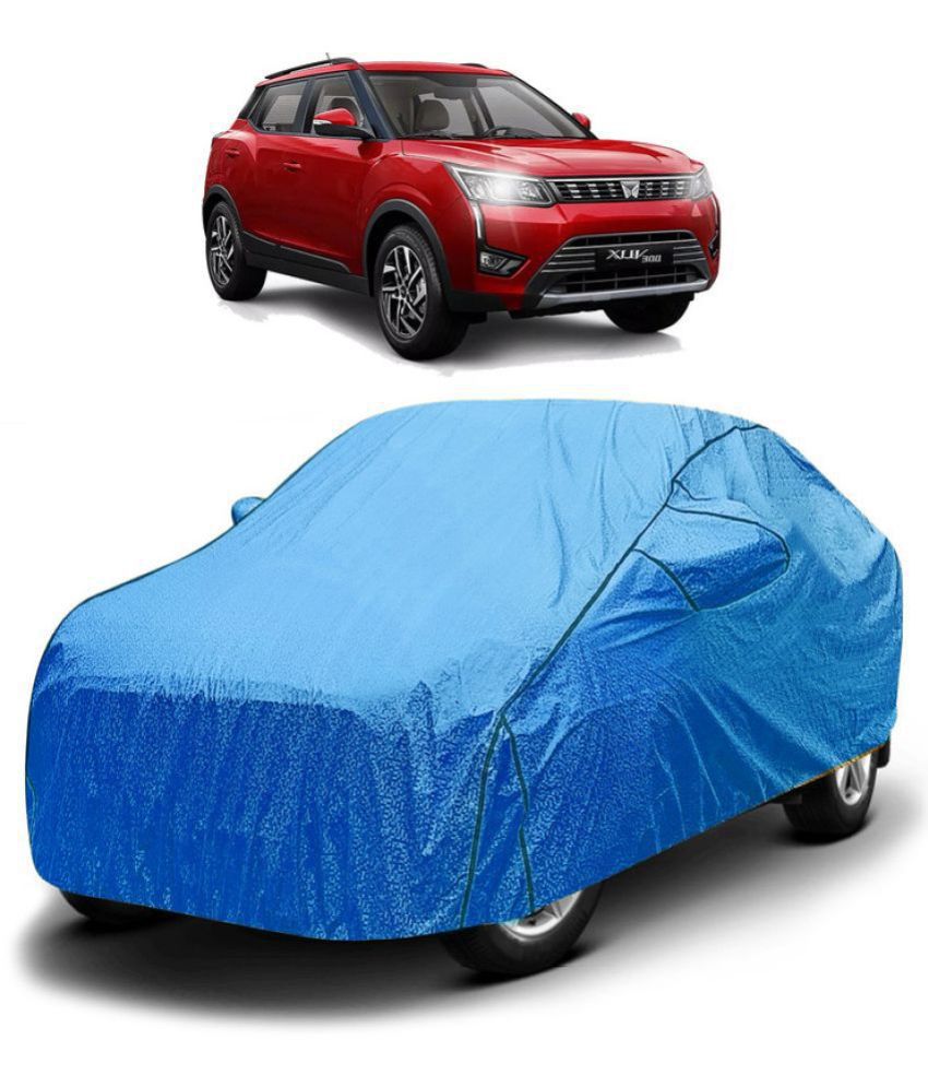     			GOLDKARTZ Car Body Cover for Mahindra XUV300 With Mirror Pocket ( Pack of 1 ) , Blue