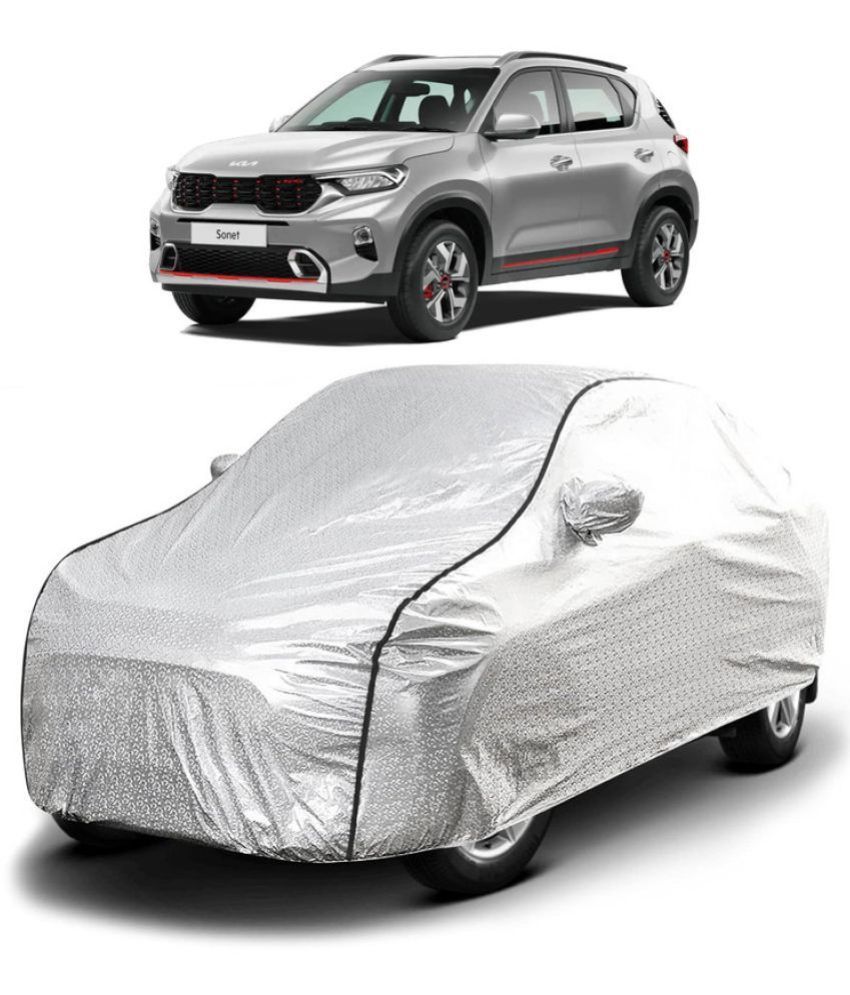     			GOLDKARTZ Car Body Cover for KIA Kia Sonet With Mirror Pocket ( Pack of 1 ) , Silver