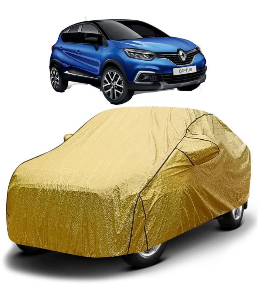     			GOLDKARTZ Car Body Cover for Renault All Car Models With Mirror Pocket ( Pack of 1 ) , Golden