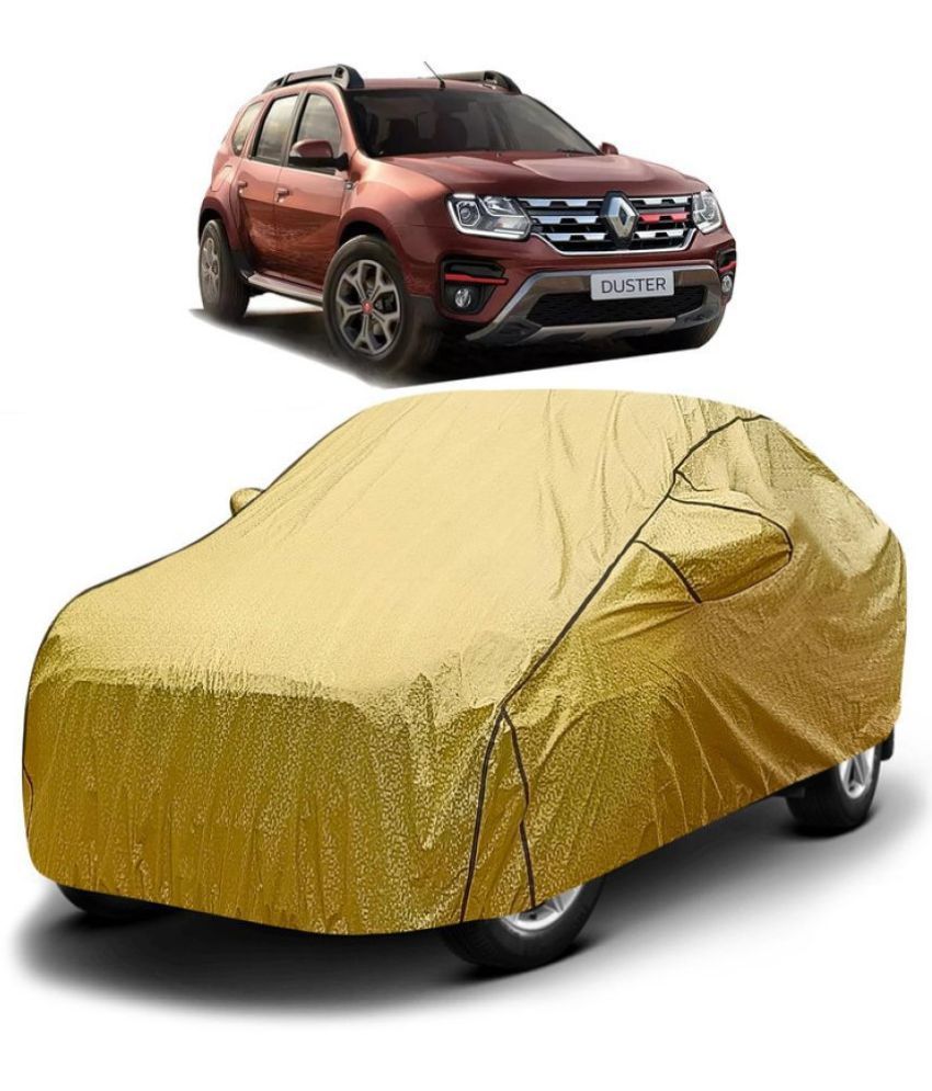     			GOLDKARTZ Car Body Cover for Renault Duster With Mirror Pocket ( Pack of 1 ) , Golden