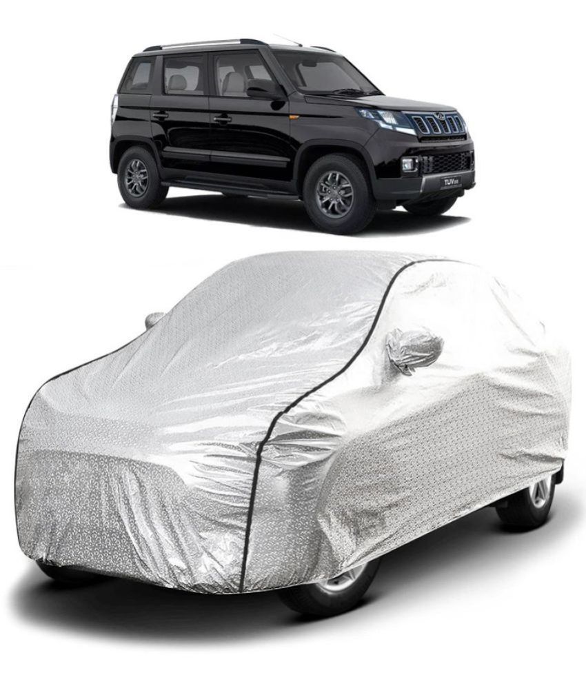     			GOLDKARTZ Car Body Cover for Mahindra TUV 3OO With Mirror Pocket ( Pack of 1 ) , Silver