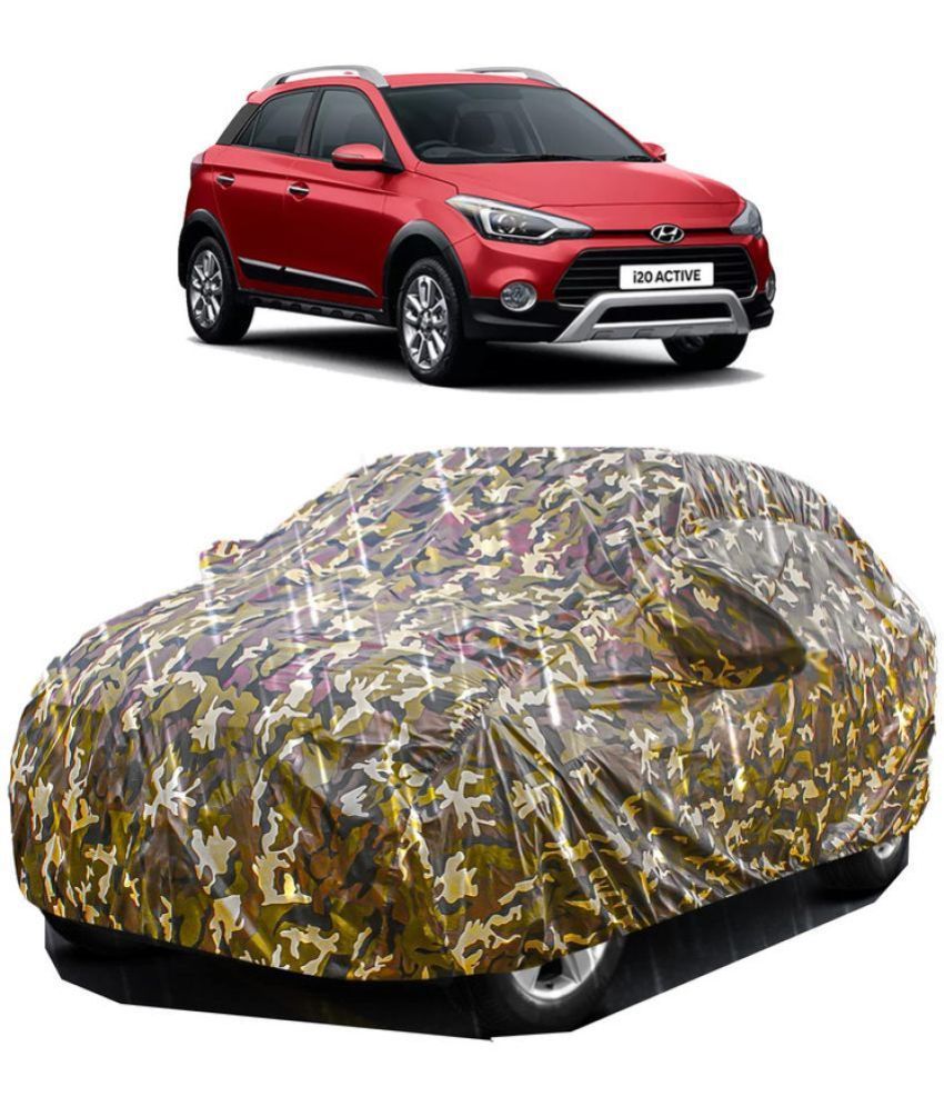     			GOLDKARTZ Car Body Cover for Hyundai i20 Active With Mirror Pocket ( Pack of 1 ) , Multicolour