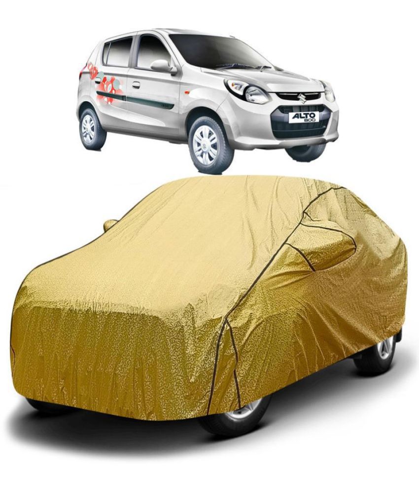     			GOLDKARTZ Car Body Cover for Maruti Suzuki Alto 800 With Mirror Pocket ( Pack of 1 ) , Golden