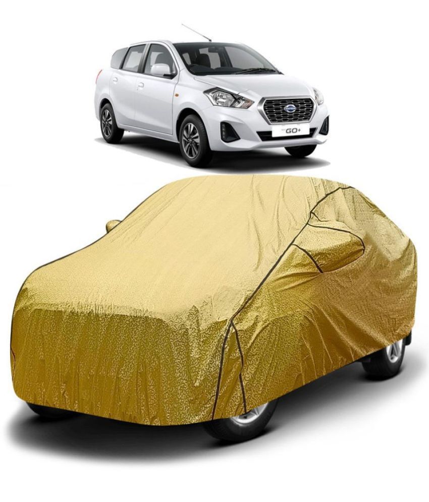     			GOLDKARTZ Car Body Cover for Datsun Go+ With Mirror Pocket ( Pack of 1 ) , Golden