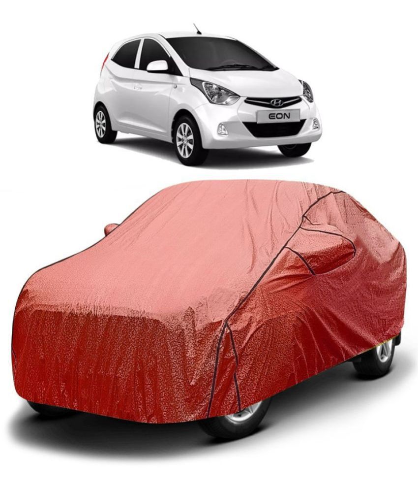     			GOLDKARTZ Car Body Cover for Hyundai Eon With Mirror Pocket ( Pack of 1 ) , Red