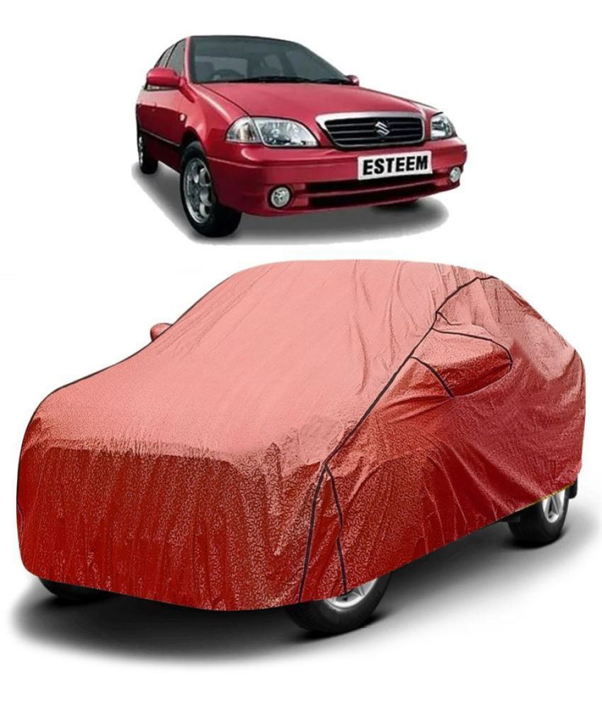     			GOLDKARTZ Car Body Cover for Maruti Suzuki Esteem With Mirror Pocket ( Pack of 1 ) , Red