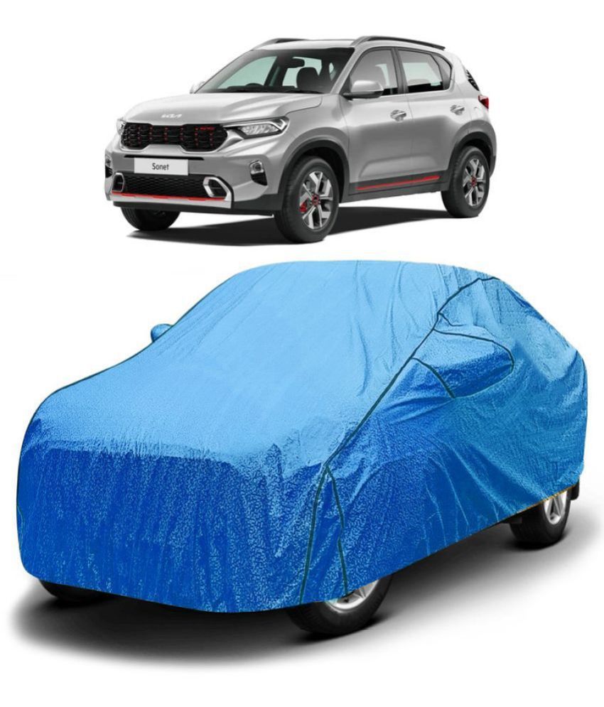     			GOLDKARTZ Car Body Cover for KIA Kia Sonet With Mirror Pocket ( Pack of 1 ) , Blue