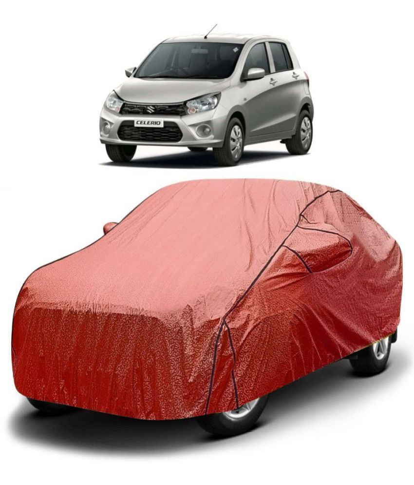     			GOLDKARTZ Car Body Cover for Maruti Suzuki Celerio With Mirror Pocket ( Pack of 1 ) , Red