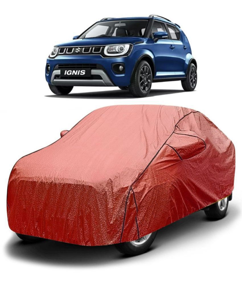     			GOLDKARTZ Car Body Cover for Maruti Suzuki Ignis With Mirror Pocket ( Pack of 1 ) , Red