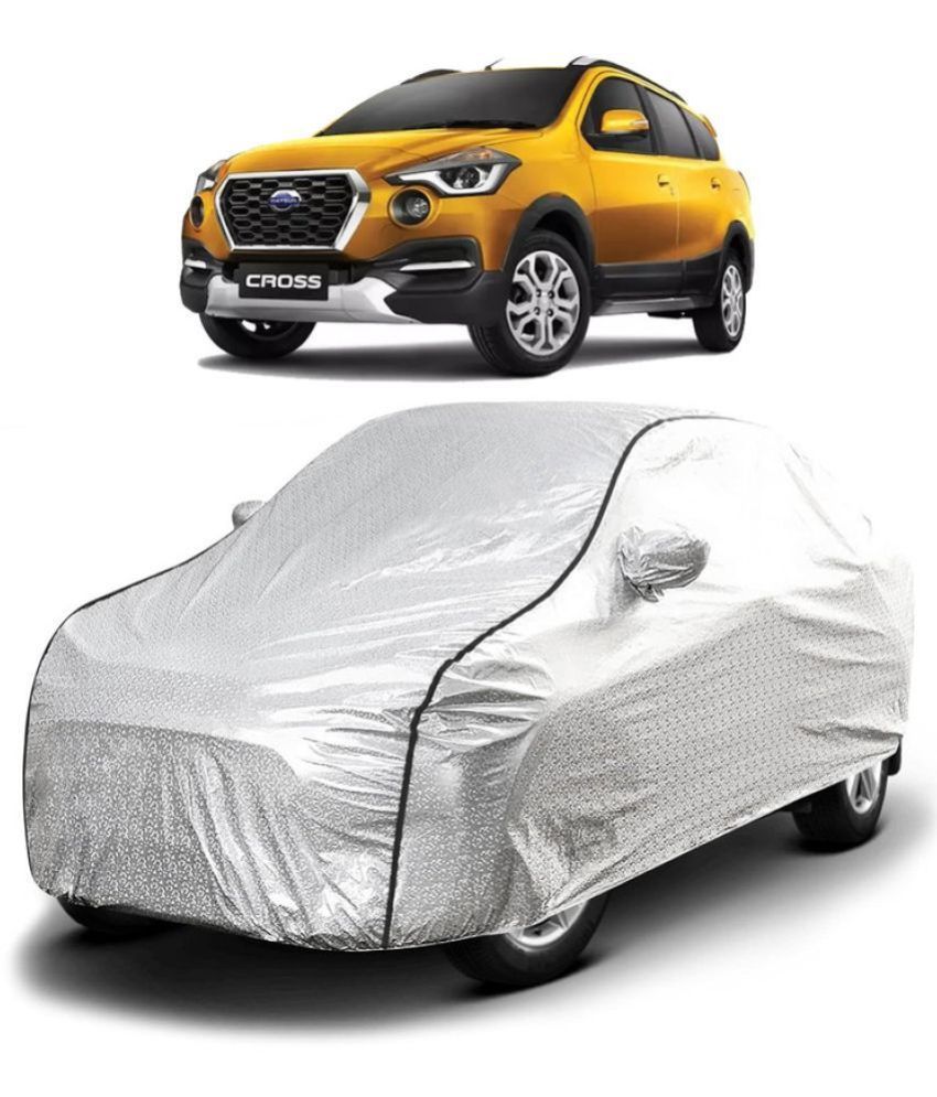     			GOLDKARTZ Car Body Cover for Datsun All Car Models With Mirror Pocket ( Pack of 1 ) , Silver