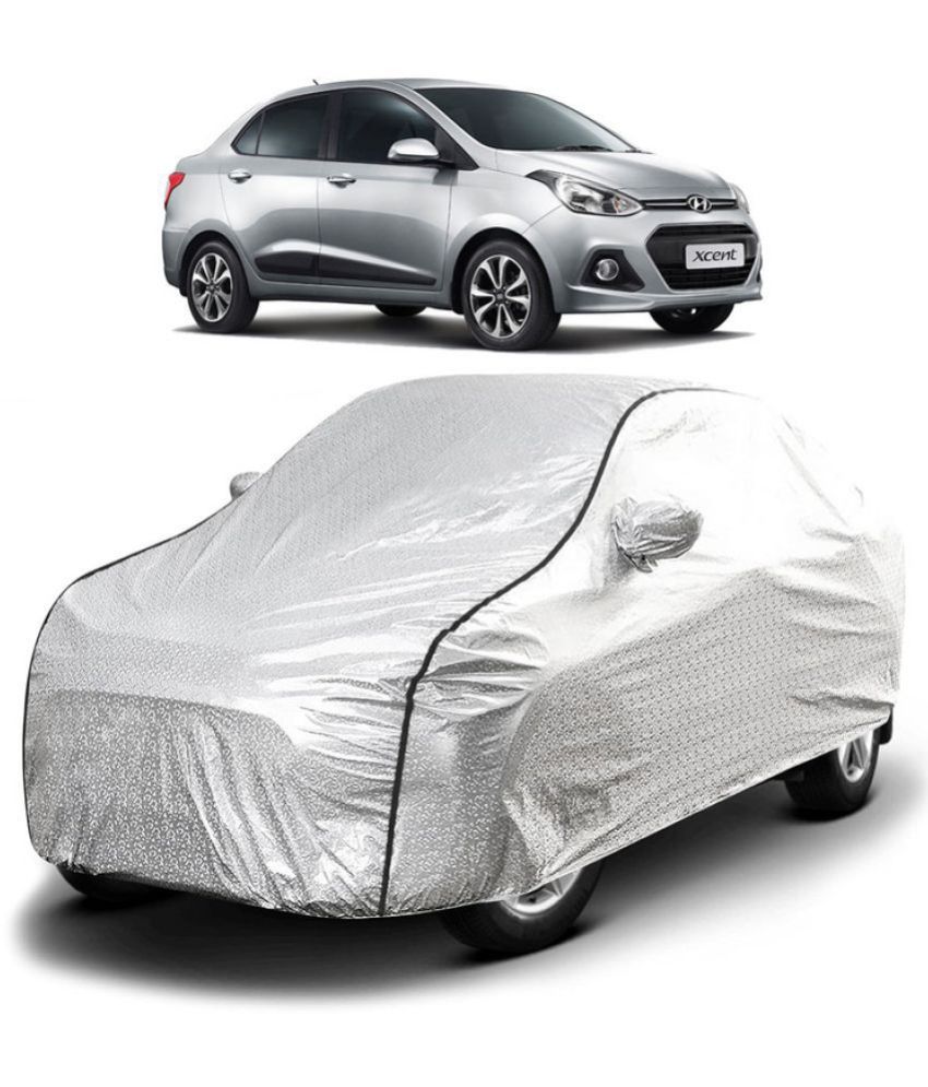     			GOLDKARTZ Car Body Cover for Hyundai Xcent With Mirror Pocket ( Pack of 1 ) , Silver