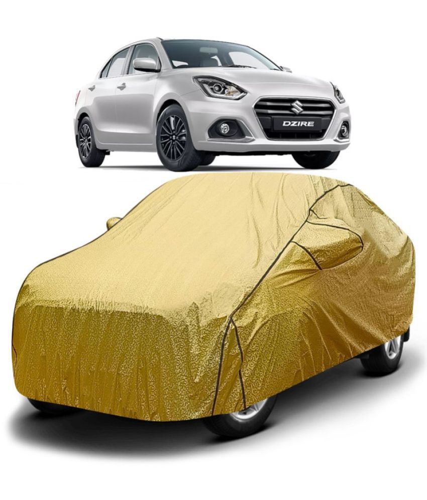     			GOLDKARTZ Car Body Cover for Maruti Suzuki Swift Dzire With Mirror Pocket ( Pack of 1 ) , Golden
