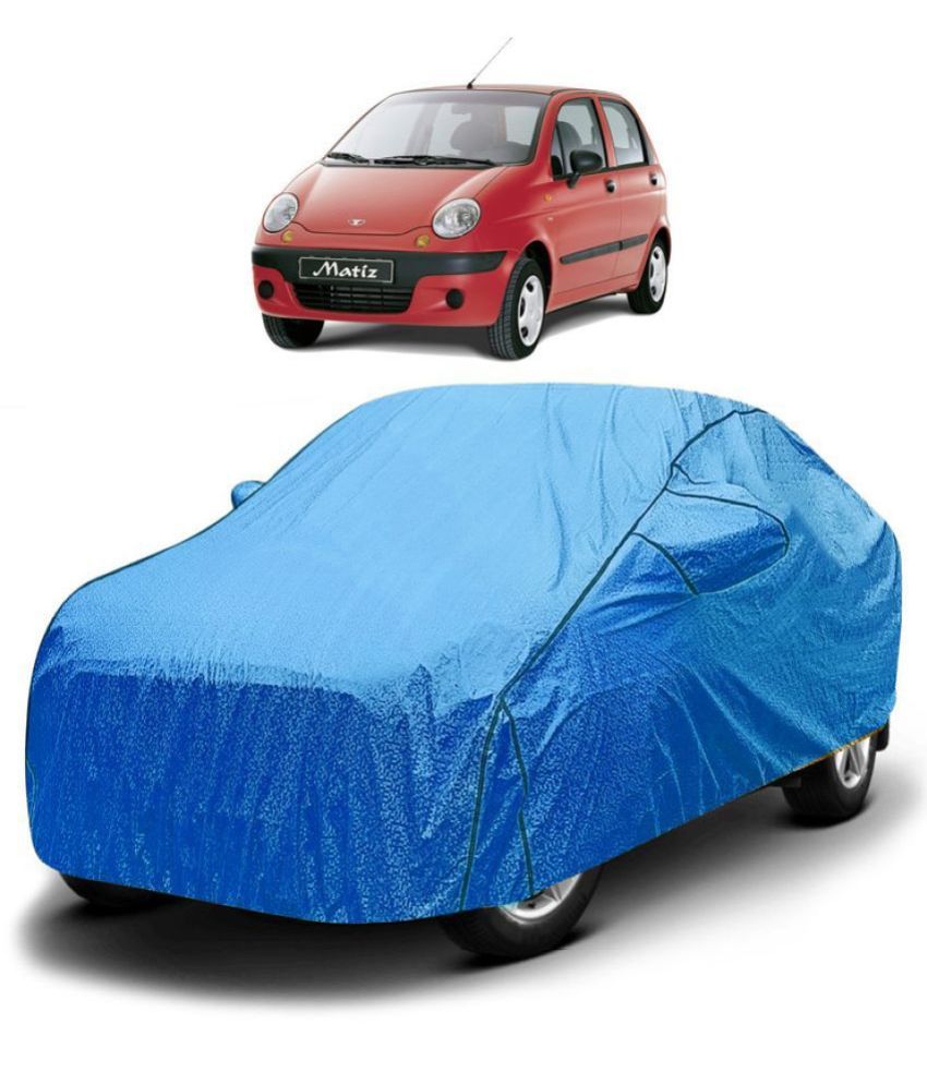     			GOLDKARTZ Car Body Cover for Daewoo Matiz With Mirror Pocket ( Pack of 1 ) , Blue