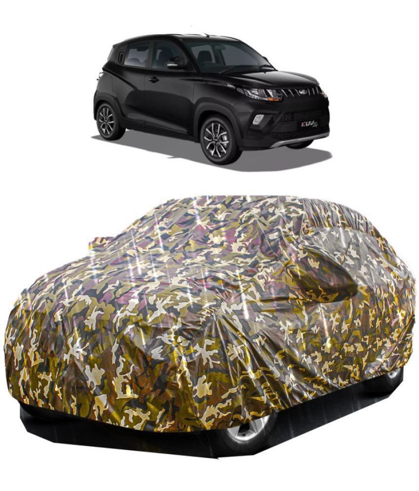     			GOLDKARTZ Car Body Cover for Mahindra KUV 1OO With Mirror Pocket ( Pack of 1 ) , Multicolour