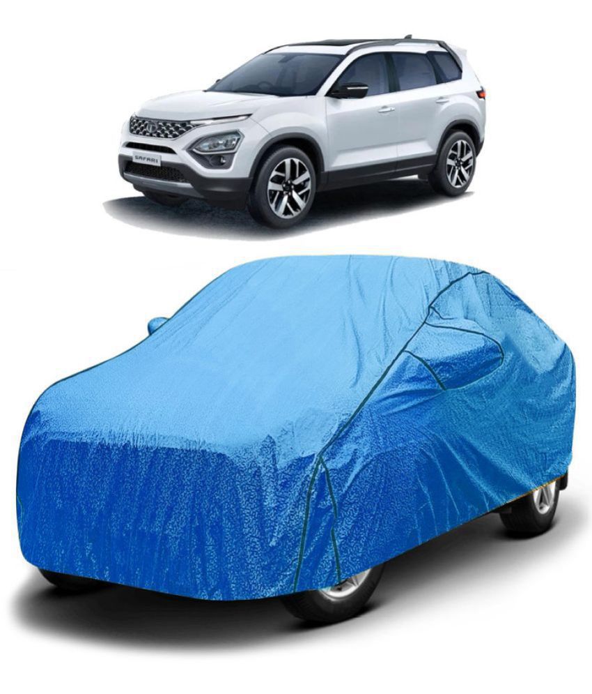     			GOLDKARTZ Car Body Cover for Tata Safari With Mirror Pocket ( Pack of 1 ) , Blue