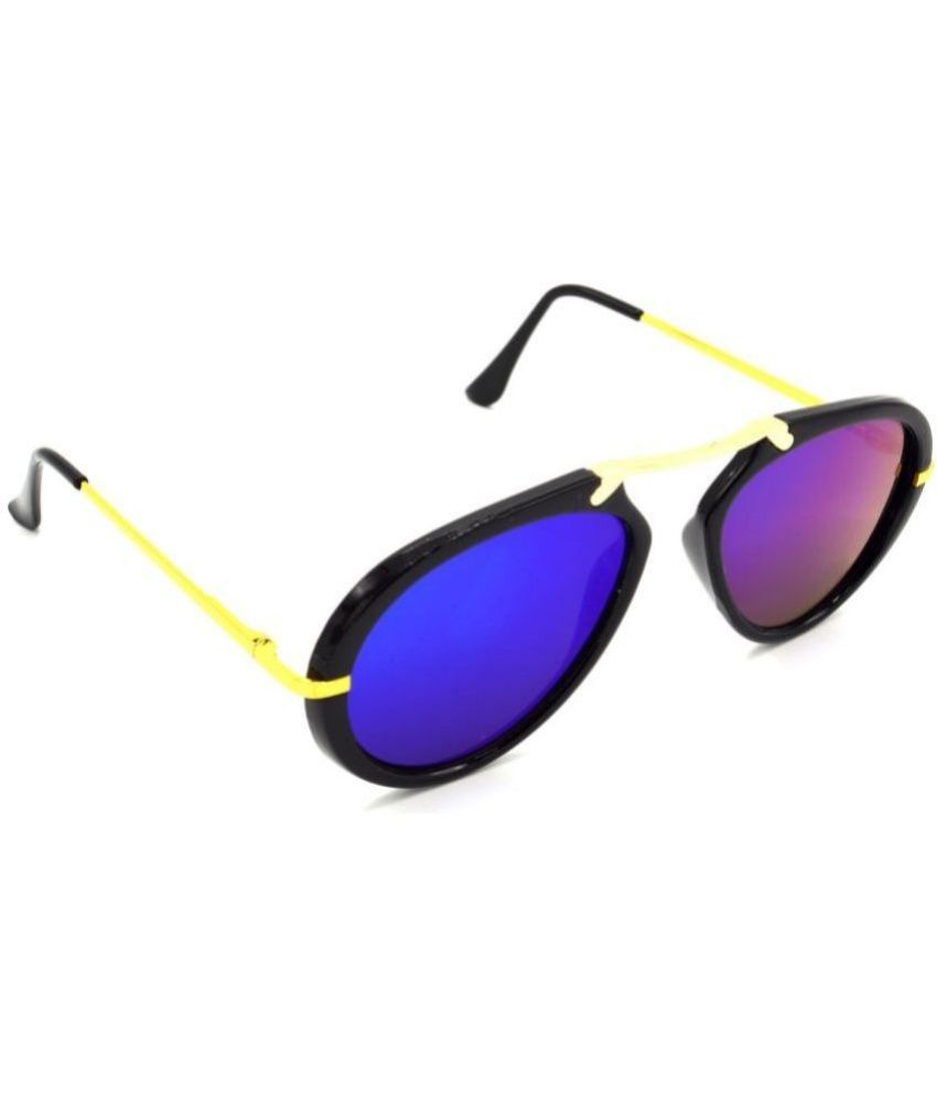     			Hrinkar Gold Round Sunglasses ( Pack of 1 )