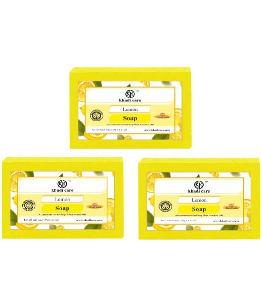     			Khadi Care Beauty Lemon Soap for All Skin Type ( Pack of 3 )