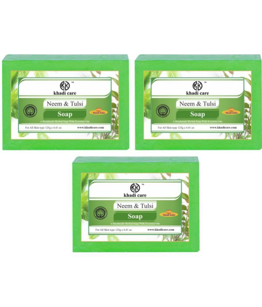     			Khadi Care Beauty Neem Tulsi Soap for All Skin Type ( Pack of 3 )