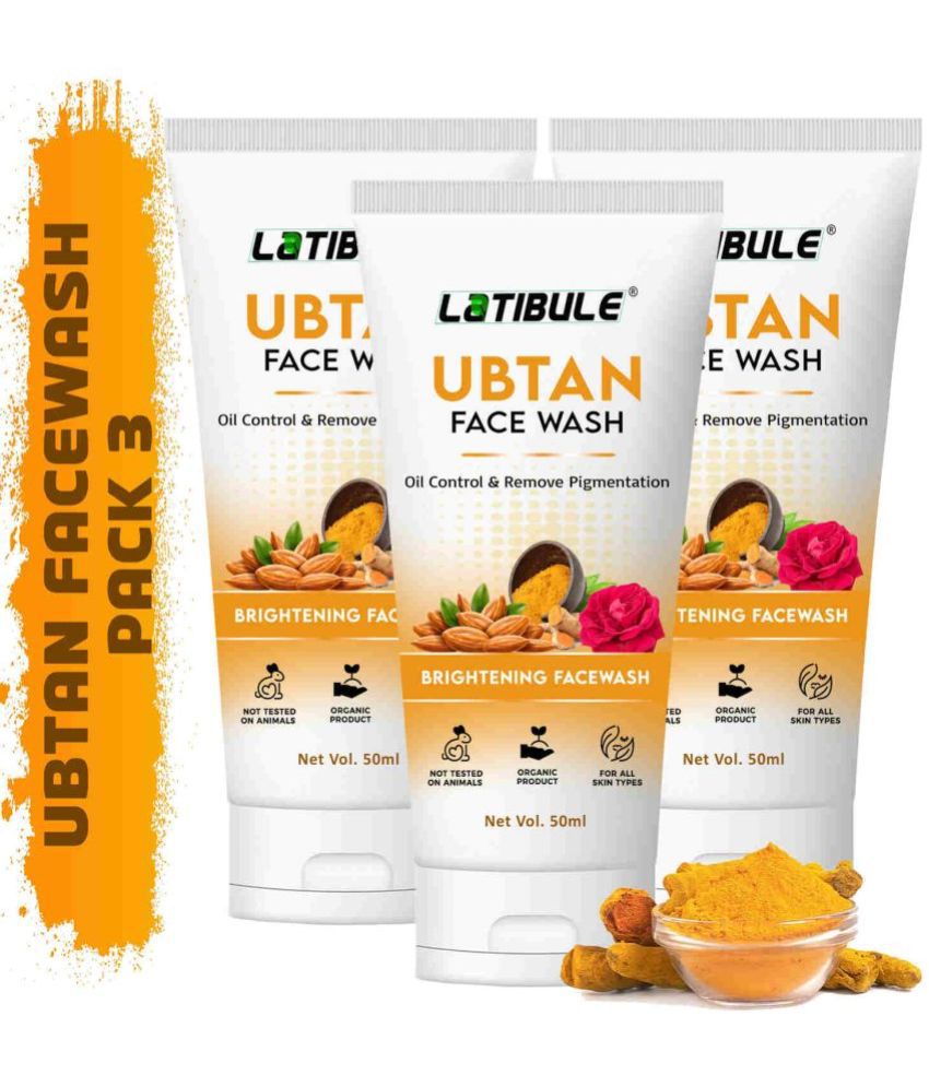    			Latibule Ubtan Face Wash For Brightening skin, Oil Control, Remove Pigmentation 50ml, Pack of 3