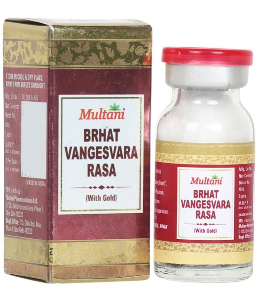     			Multani Brhat Vangesvara Rasa with 24 Carat Gold & Pearl | Ayurvedic Herbal Tablet To Balance the Vitiated Doshas | Improves Digestion,| Strengthen Immune System | 10 Tablet