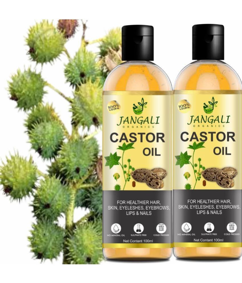     			Pure Jangali Organics Hair Growth Castor Oil 200 ml ( Pack of 2 )