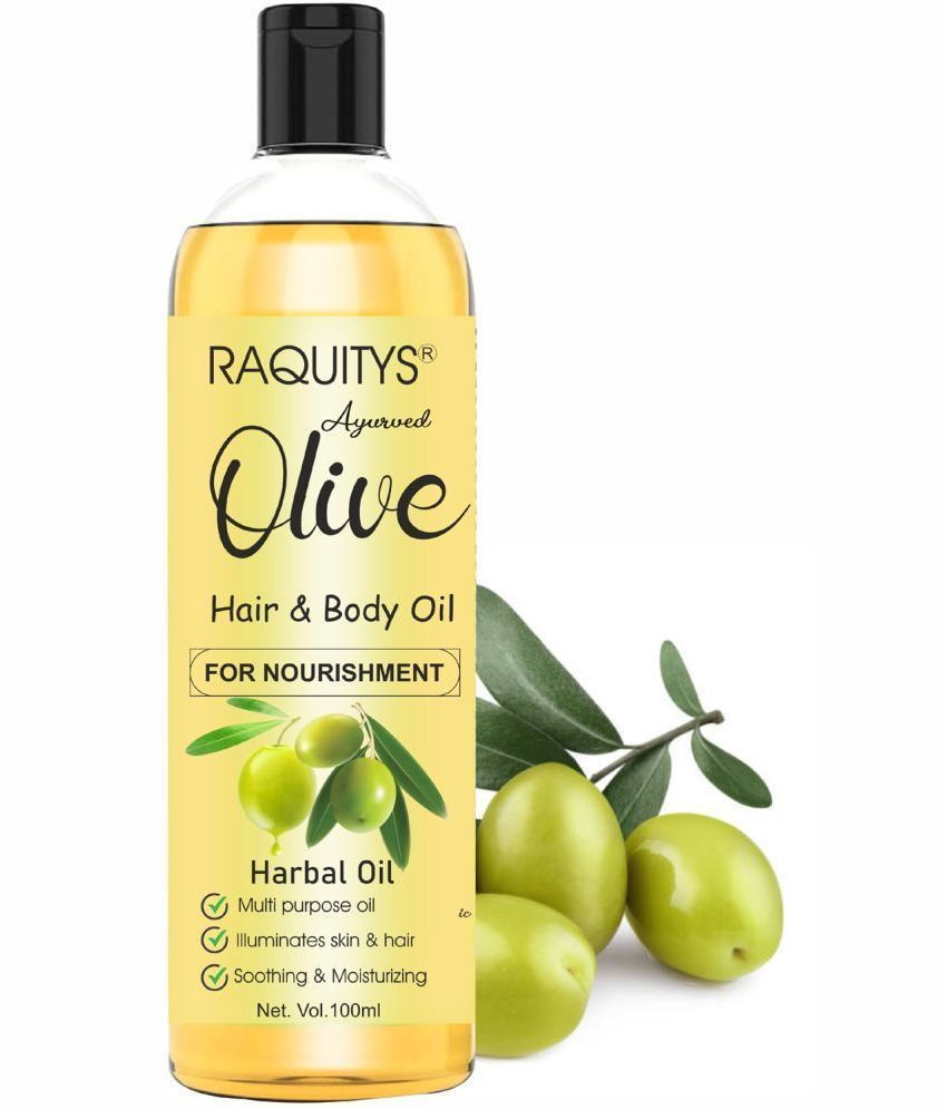     			RAQUITYS Cold Pressed Olive Oil For Skin, Hair, & Massage Hair Oil 100ML