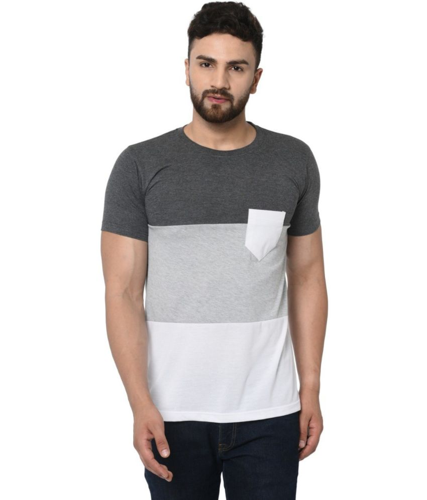     			The Mini NEEDLE Cotton Regular Fit Colorblock Half Sleeves Men's T-Shirt - Multicolor ( Pack of 1 )