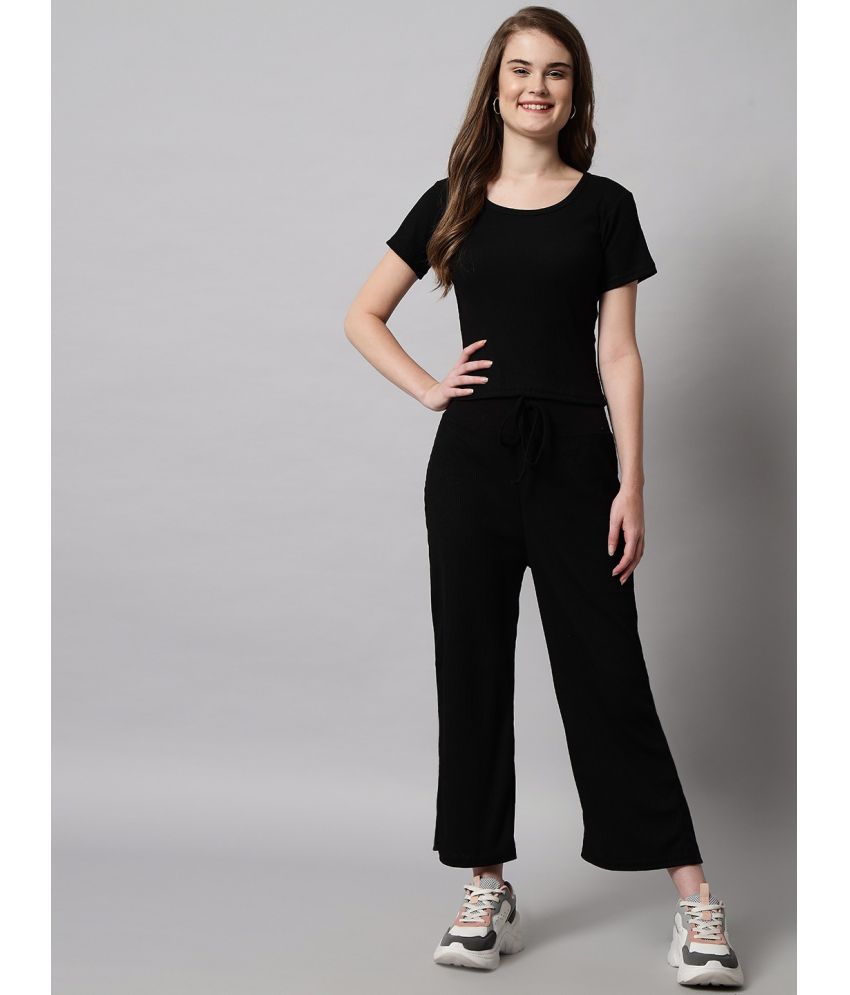     			Westchic Black Cotton Blend Women's Nightwear Nightsuit Sets ( Pack of 1 )