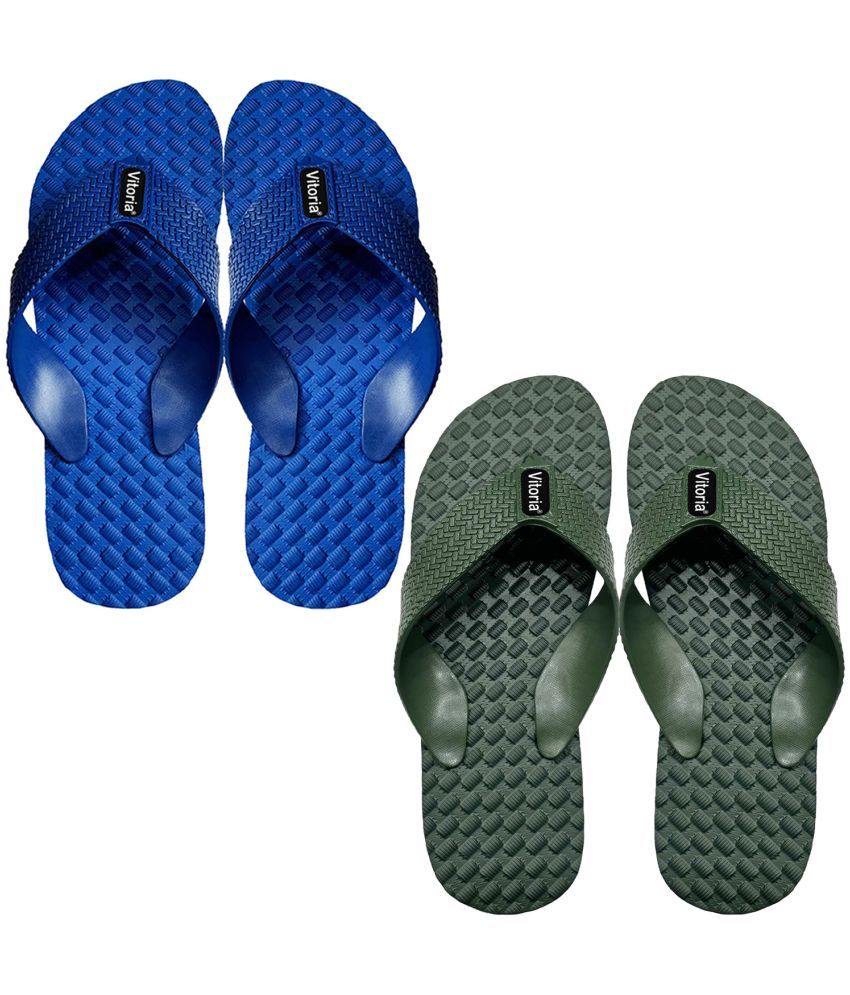     			vitoria Blue Men's Thong Flip Flop