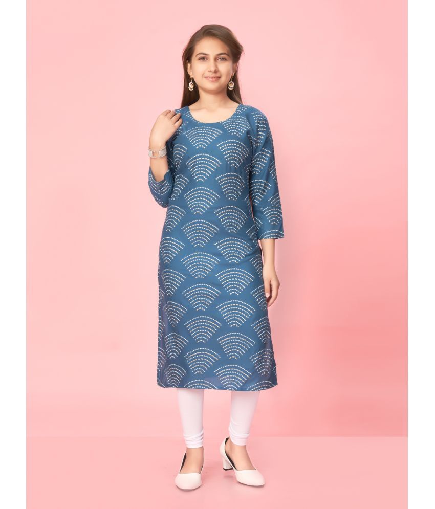     			Aarika Blue Cotton Girls Kurti ( Pack of 1 )