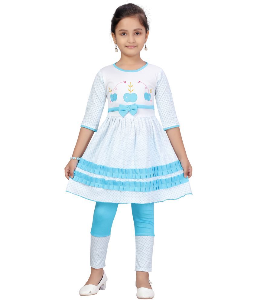     			Aarika Blue Cotton Girls Top With Pants ( Pack of 1 )