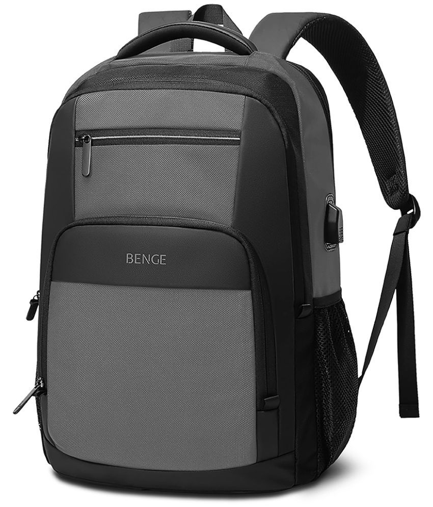     			BENGE Grey Polyester Backpack ( 30 Ltrs )