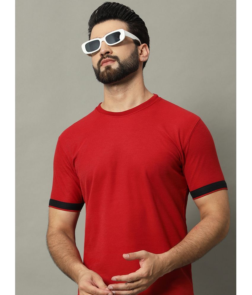     			GET GOLF Cotton Blend Regular Fit Solid Half Sleeves Men's T-Shirt - Red ( Pack of 1 )