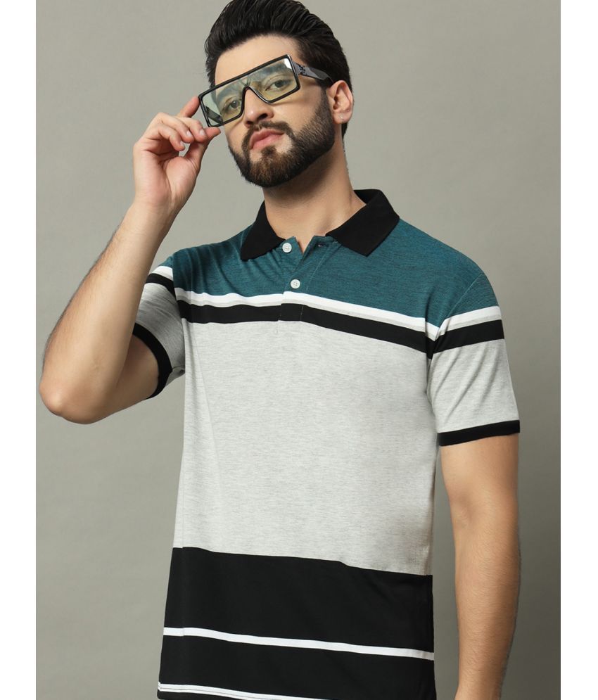     			GET GOLF Pack of 1 Cotton Blend Regular Fit Striped Half Sleeves Men's Polo T Shirt ( Multicolor )