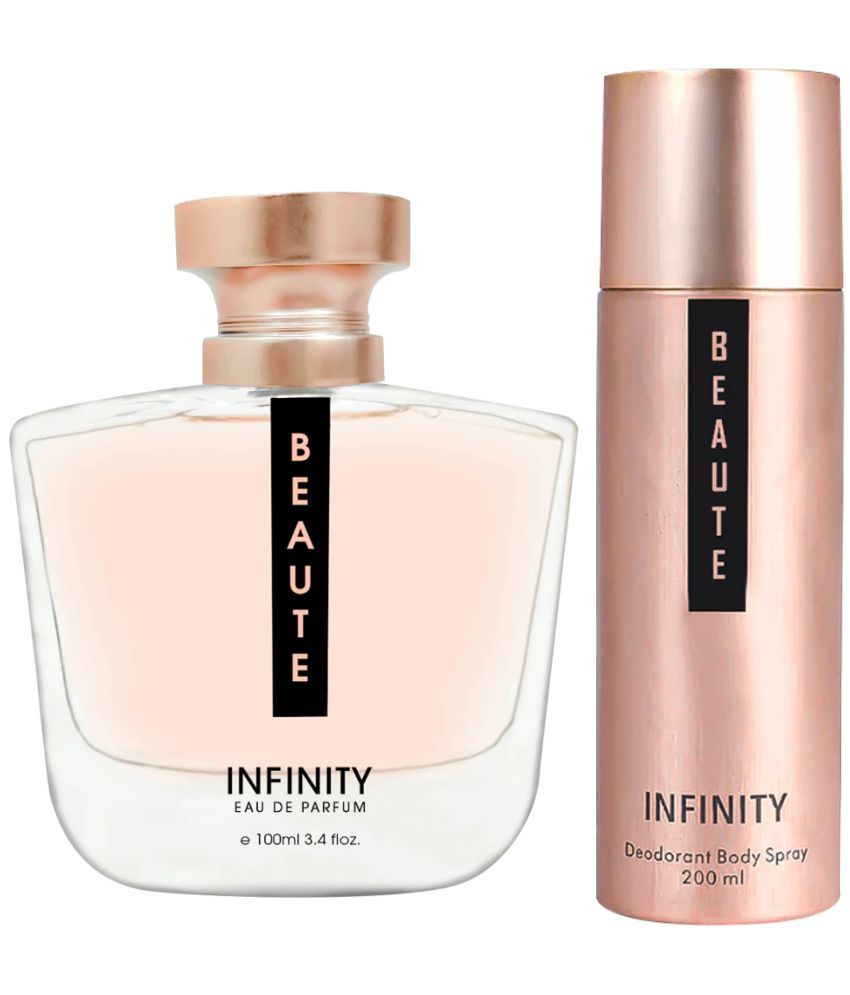     			Infinity Beaute 100ML EDP Long Lasting Perfume & Beaute 200ML Deodorant Body Spray Gift Set Pack of 2