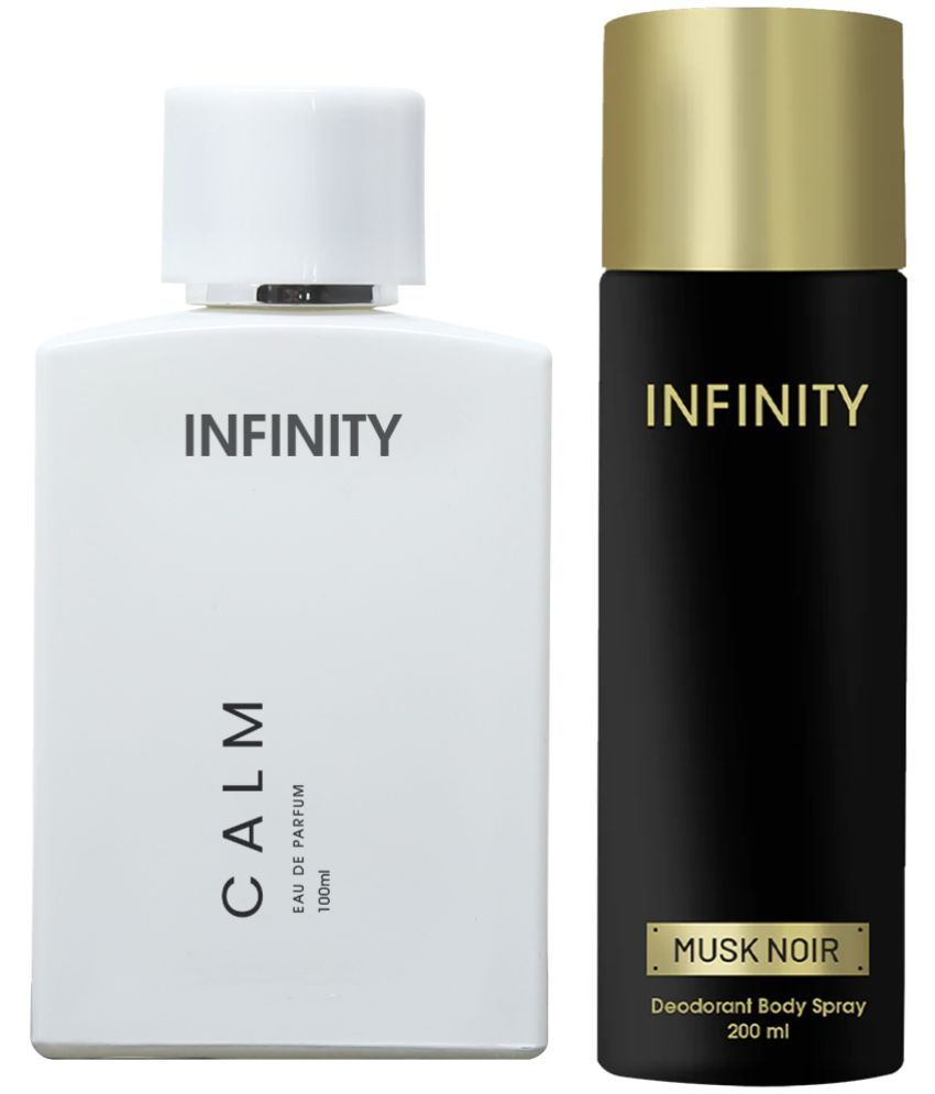     			Infinity Calm 100ML EDP Long Lasting Perfume & Musk Noir 200ML Deodorant Body Spray Gift Set Pack of 2