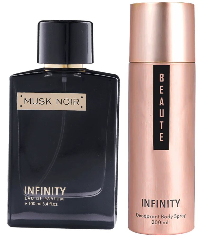     			Infinity Musk Noir 100ML EDP Long Lasting Perfume & Beaute 200ML Deodorant Body Spray Gift Set Pack of 2