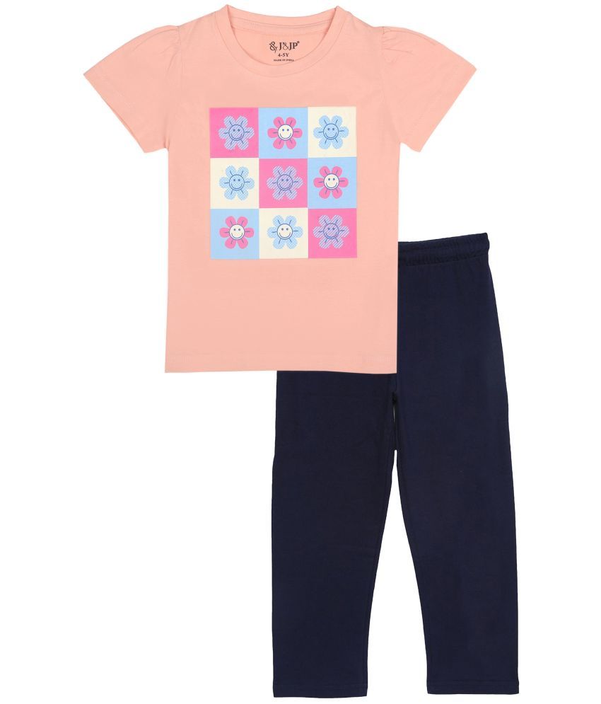     			J&JP Pack of 1 Girls Cotton Blend Top With Pants ( Multicolor )